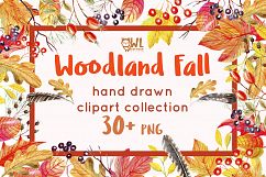 Woodland Fall Watercolor Clipart Product Image 1