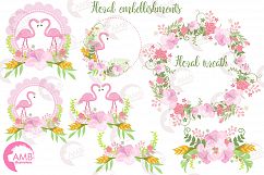 Flamingos clipart mega pack, graphics, illustrations AMB-1047 Product Image 7