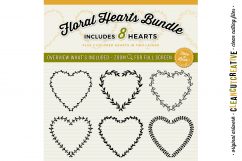 FLORAL MEGA BUNDLE 30 wreaths, laurels and hearts leaf frames - SVG DXF EPS PNG - for Cricut and Silhouette Cameo - clean cutting digital files Product Image 7
