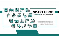 Smart Home Equipment Landing Header Vector Product Image 1