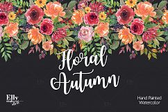 Watercolor Floral Autumn Clip Art Product Image 2