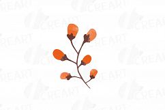 Autumn leaves and branches watercolor clip art pack, png Product Image 16