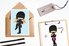 Ninja Girls graphics and illustrations Product Image 4