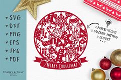 Christmas Pattern Globe - SVG EPS DXF PNG PDF JPG Cut File Product Image 1