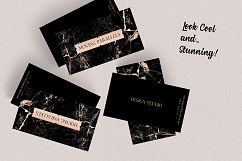 Rose Gold Foil Marble Business Card Product Image 5