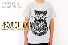 Cat paper cut SVG / DXF / EPS files Product Image 2