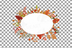Autumn frames watercolor clip art pack, fall design borders Product Image 18