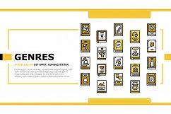 Literary Genres Books Landing Header Vector Product Image 1