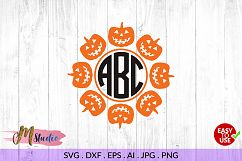 Pumpkin Monogram svg, for Silhouette Cameo or Cricut Product Image 1