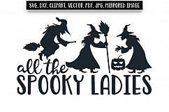 All the spooky Ladies, Halloween for women girls svg dxf Product Image 3