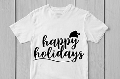 Happy Holidays - Christmas SVG EPS DXF PNG Cutting Files Product Image 2