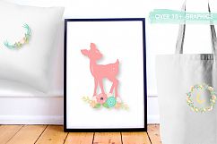 Woodland deer graphics and illustrations Product Image 4