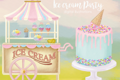 Watercolor Ice Cream Digital Product Image 3