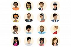 People avatars icons flat collection Product Image 3