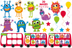 Monster clipart, Monster graphics &amp; illustrations Product Image 2