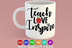 Teacher design SVG - Teacher shirt print svg - Teaching svg  - Teacher gift - School svg - Cricut file - Silhouette file Product Image 2