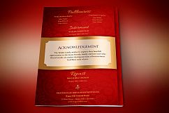 Red Gold Dignity Funeral Program Publisher Template  Product Image 2