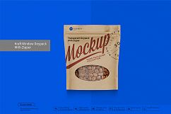 Kraft Window Doypack With Zipper Product Image 2