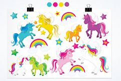 Unicorns and Rainbows graphics and illustrations Product Image 2