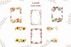 Autumn wreath creator Watercolor clipart Fall leaves Product Image 4