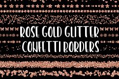 Rose Gold Glitter Confetti Borders Product Image 1
