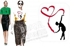 Ballet Ballerina Heart Machine Embroidery Design 2 Sizes Product Image 1