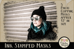 Ink Stamped Photoshop Clipping Masks &amp; Tutorial Product Image 4