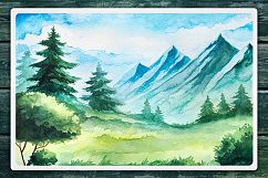 Watercolor Vector Landscapes set#2 Product Image 3