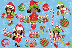 Christmas African American elves clipart, graphics, illustrations AMB-196 Product Image 5
