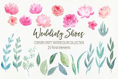Watercolor Collection wedding shoes, wedding shoes clipart Product Image 5