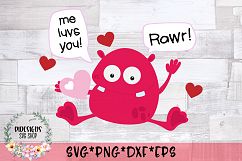 Me Luvs You Rawr SVG Cut File Product Image 1