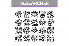 Researcher Business Collection Icons Set Vector Product Image 1