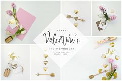 Valentine&#039;s Styled Photo Bundle - Gold &amp; Rose Product Image 1