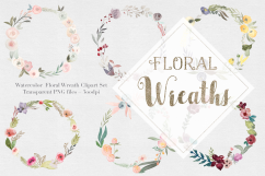 Watercolor Floral Wreaths Vol.1 Product Image 1