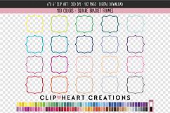 Bracket Frames Clip Art - 100 Clip Art Graphics Product Image 1