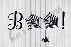 Halloween SVG, Boo SVG, Spider SVG, SVG Files, DXF File Product Image 1