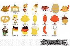 GERMANY clip art, OCTOBERFEST clipart, travel art - instant Product Image 2