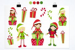 Elves and Gifts graphics and illustrations Product Image 2
