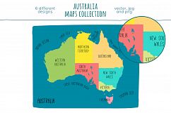 Maps of Australia. Hand drawn collection Product Image 3