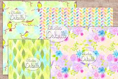 Watercolor Lovely Flowers - digital papers seamless patterns Product Image 4