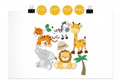 Safari Animals cutting files svg, dxf, pdf, eps included - cut files for cricut and silhouette - Cutting Files SG Product Image 2