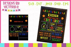 First day of school board, chalkboard style SVG Cut File Product Image 2