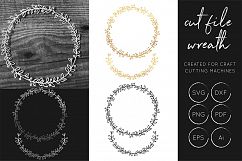 Wreath SVG Cut File - Wreath Clipart - Laurel SVG Cut File Product Image 1