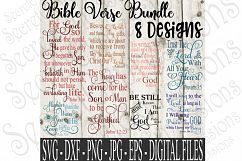 Bible Verse Religious SVG Bundle 8 Designs Product Image 1