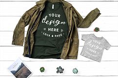 T-Shirt Mockup Mega Bundle Fall Winter Bella Canvas 3001 Product Image 13