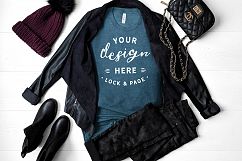 T-Shirt Mockup Mega Bundle Fall Winter Bella Canvas 3001 Product Image 14