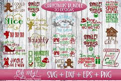 Christmas Bundle 20 Designs SVG EPS DXF Cutting Files Product Image 1