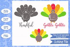 Grunge Effect Turkey Thanksgiving SVG Files Product Image 1