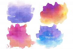 Watercolor Blobs Watercolor Splotches Clipart Scrapbook Product Image 4