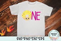 One Donut Birthday Shirt SVG Cut File Product Image 2